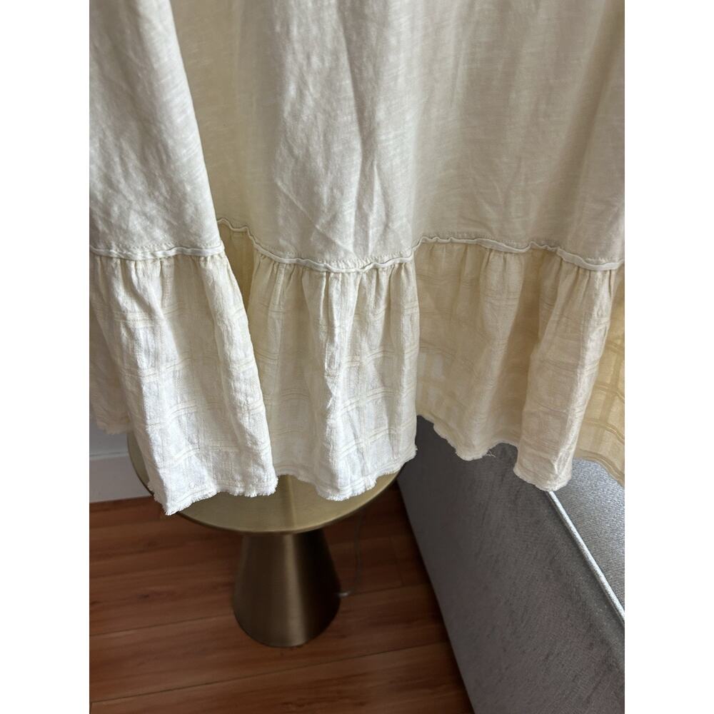 Anthropologie Tunic Shirt Beige Lagenlook Size L Oversized Boho - Picture 7 of 12